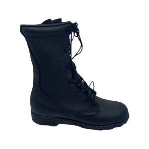 RoSearch Women's Combat Boots Black Lace Up Water Resistant Mid Calf 6 R New